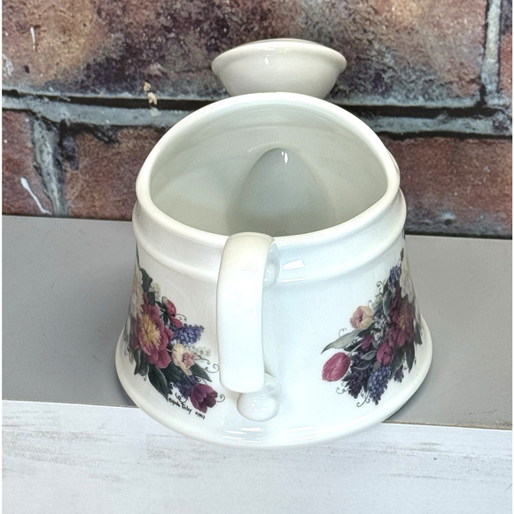 Vintage Glynda‎ Turley 1993 Ceramic Floral Watering Can Vase Succulent Planter - Picture 2 of 9